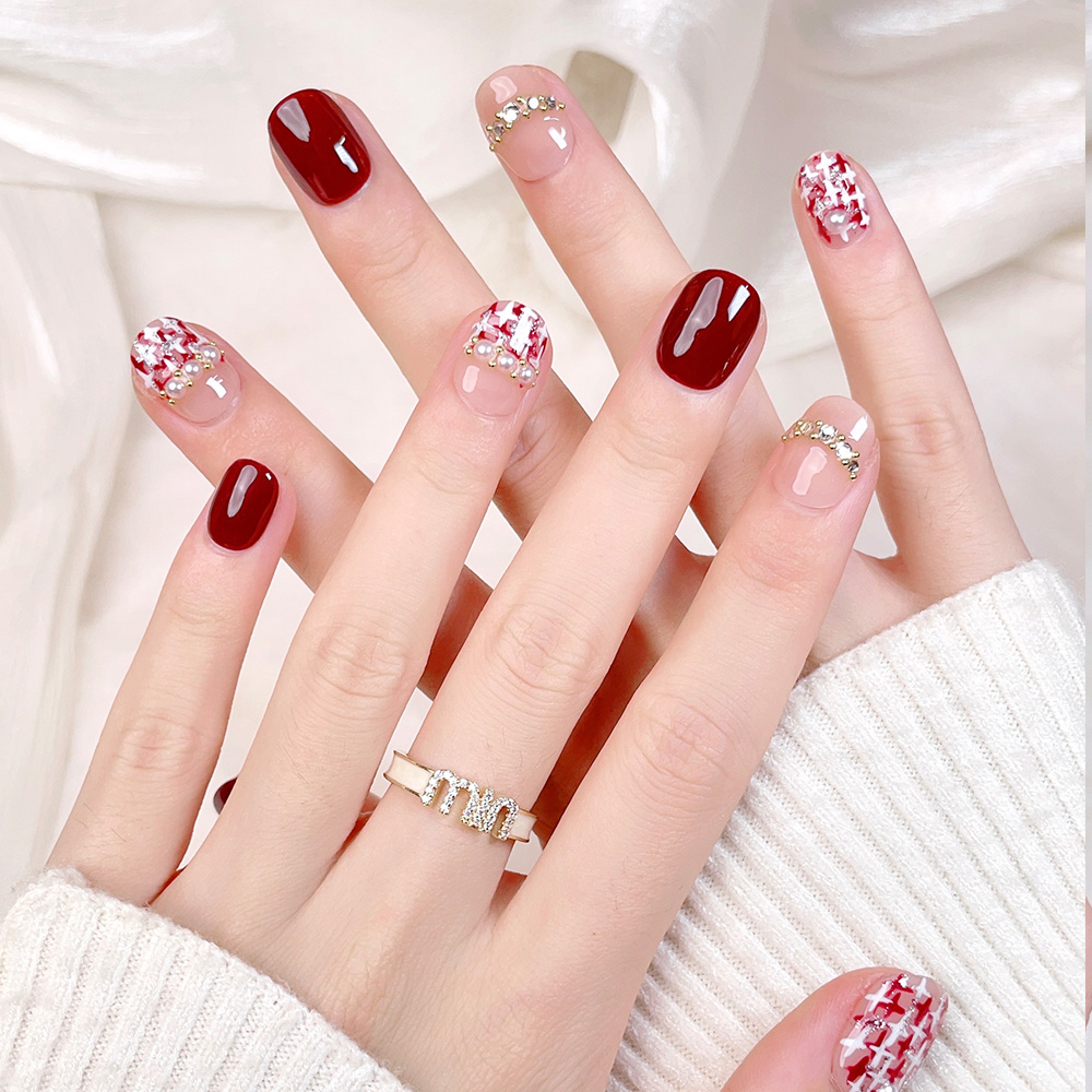 10 Stück Kurze Quadratische Ru – Nail Art Red Wine Bewertung und Preis