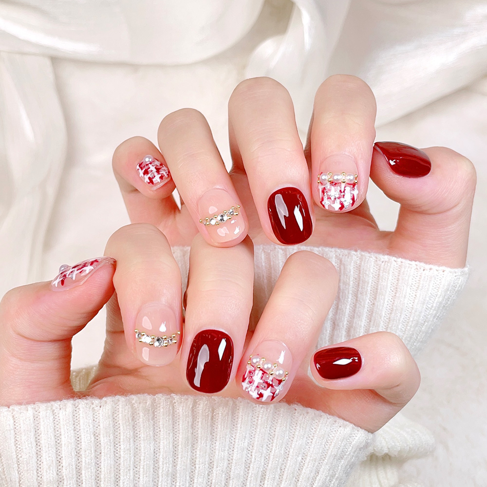 10 Stück Kurze Quadratische Ru – Nail Art Red Wine Bewertung und Preis