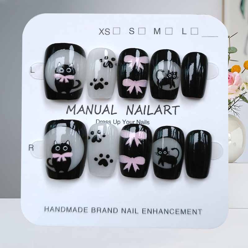 10 Stück niedliche Cartoon-sch – Nail Art Eye Cat Bewertung und Preis