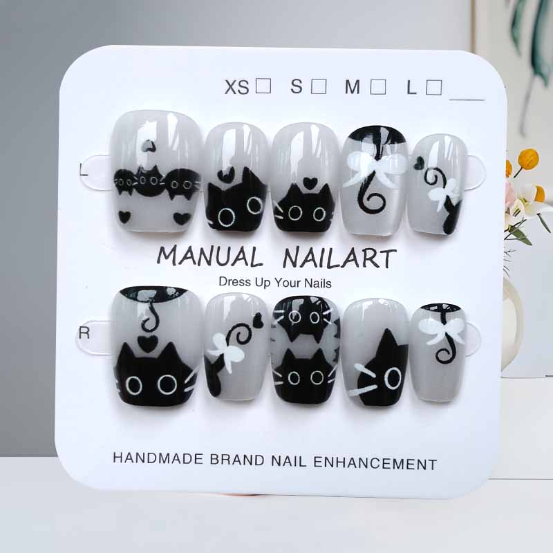 10 Stück niedliche Cartoon-sch – Nail Art Eye Cat Bewertung und Preis