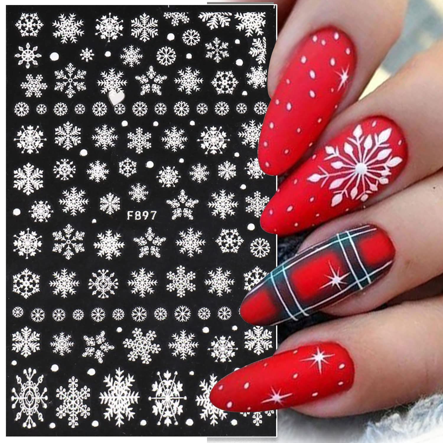 3d Schneeflocke Nail Art Aufkl – Nail Art Xmas Design Bewertung und Preis