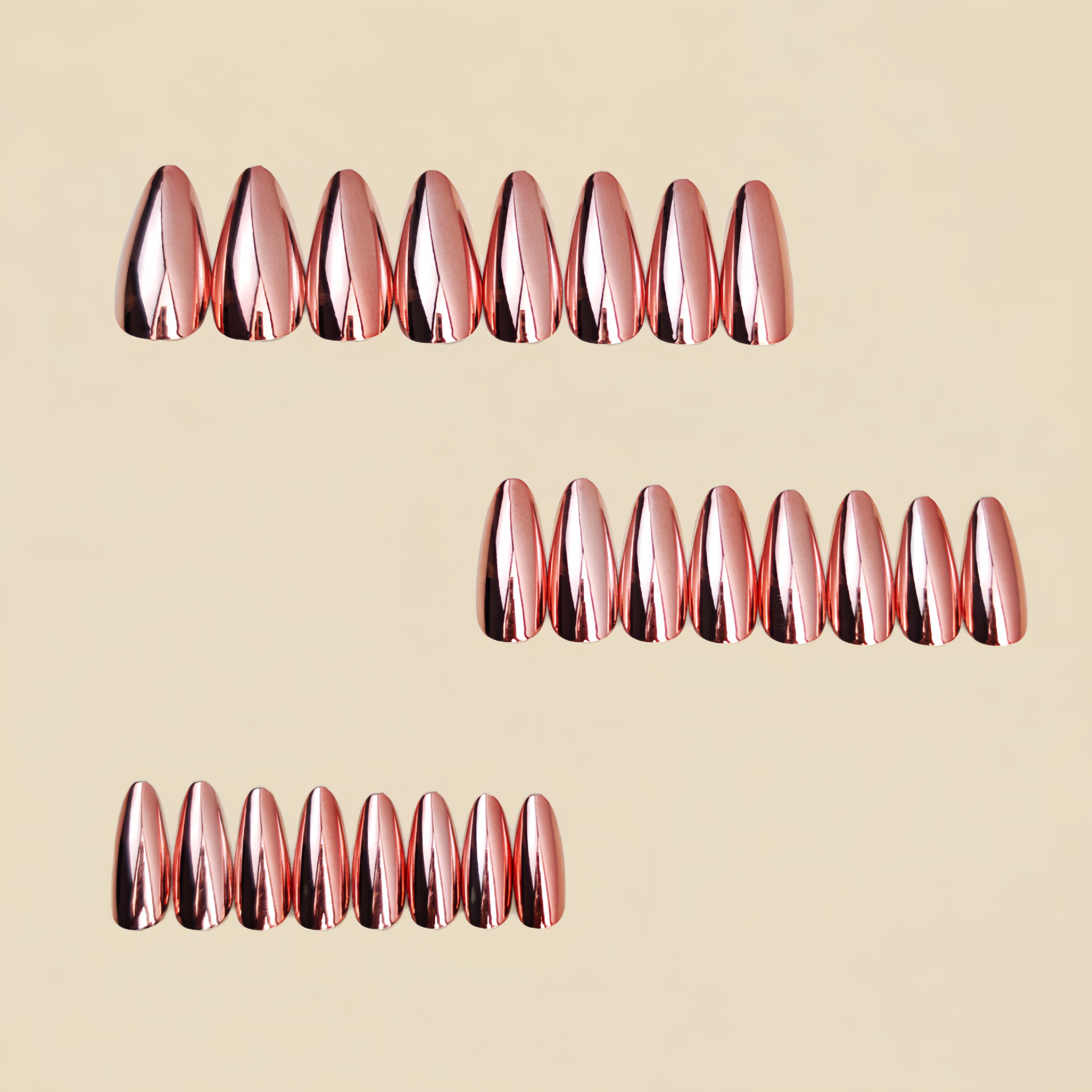Mittellange künstliche Nägel f – Nail Art Glossy Bewertung und Preis