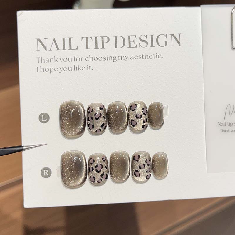 10 Stück Herbst-Kurznägel mit  – Nail Art Cat Eye Simple Bewertung und Preis